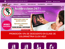 Tablet Screenshot of escueladebellezaonlineinternacional.com